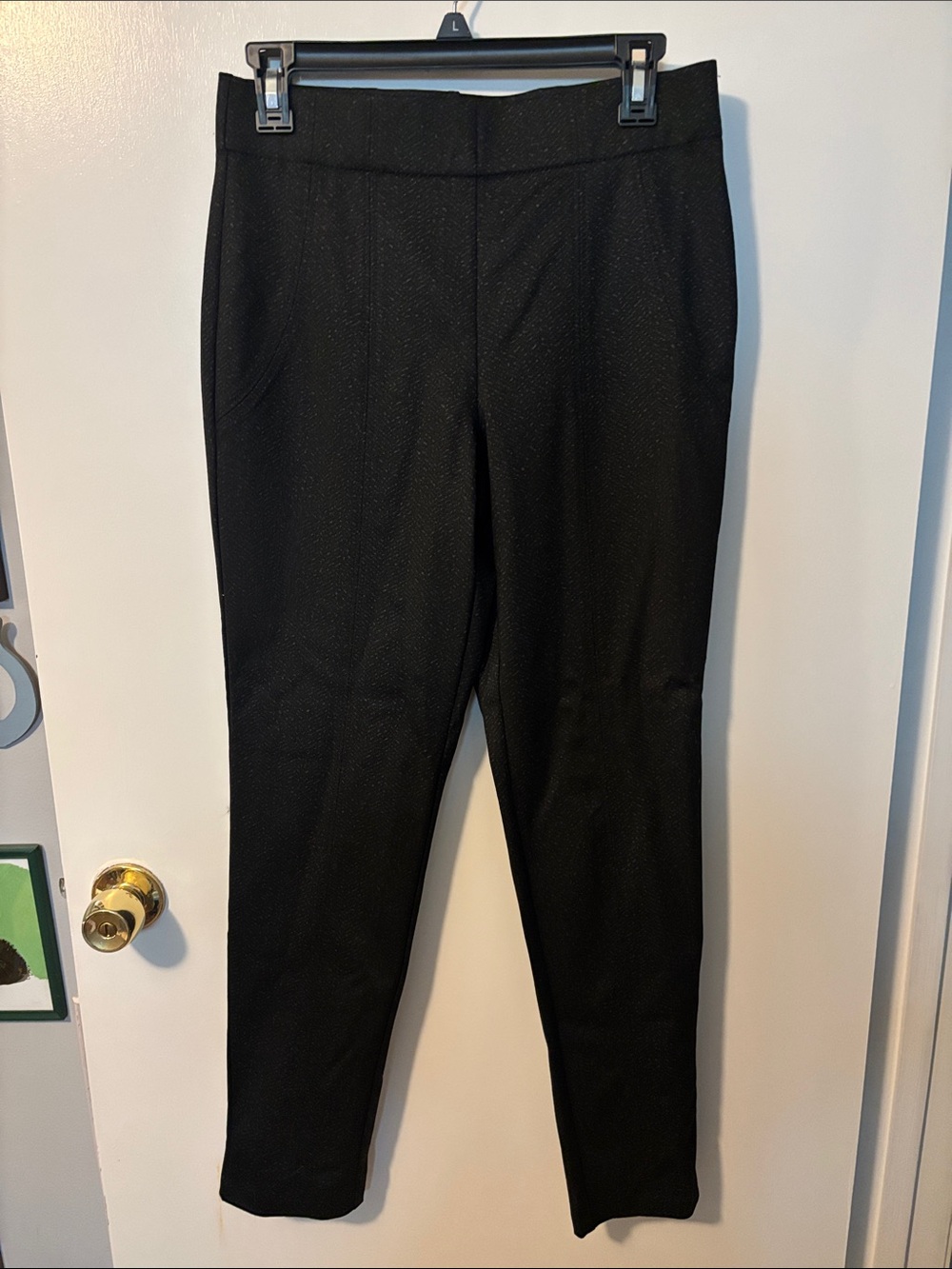 Dressy Casual Office Wear Thalian Black Skinny Ponte Ankle Pants Size 8 NWOT
